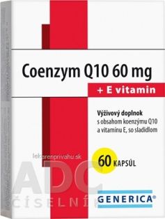 GENERICA Coenzym Q10 60 mg + E vitamin