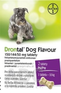 Drontal Dog Flavour 150/144/50 mg tablety