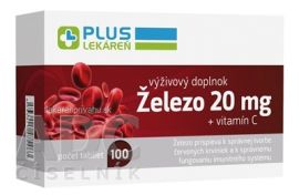 PLUS LEKÁREŇ Železo 20 mg + vitamín C