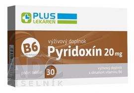 PLUS LEKÁREŇ Pyridoxín 20 mg (vitamín B6)