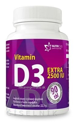 NUTRICIUS Vitamín D3 EXTRA 2500 IU