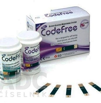 Prúžky testovacie ku glukomeru SD CodeFree