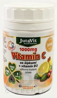 JutaVit Vitamín C 1000 mg so šípkami + vitamín D3