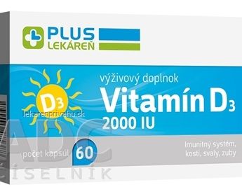 PLUS LEKÁREŇ Vitamín D3 2000 IU