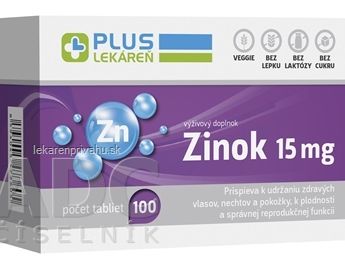 PLUS LEKÁREŇ Zinok 15mg