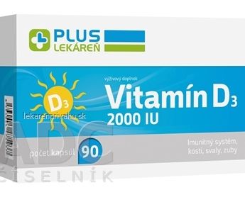 PLUS LEKÁREŇ Vitamín D3 2000 I.U.