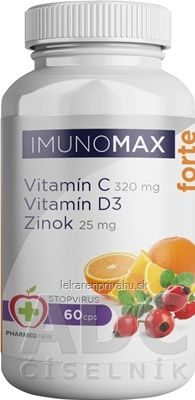 IMUNOMAX Forte Vitamín C+D+Zinok