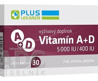 PLUS LEKÁREŇ Vitamín A+D 5000 IU/400 IU